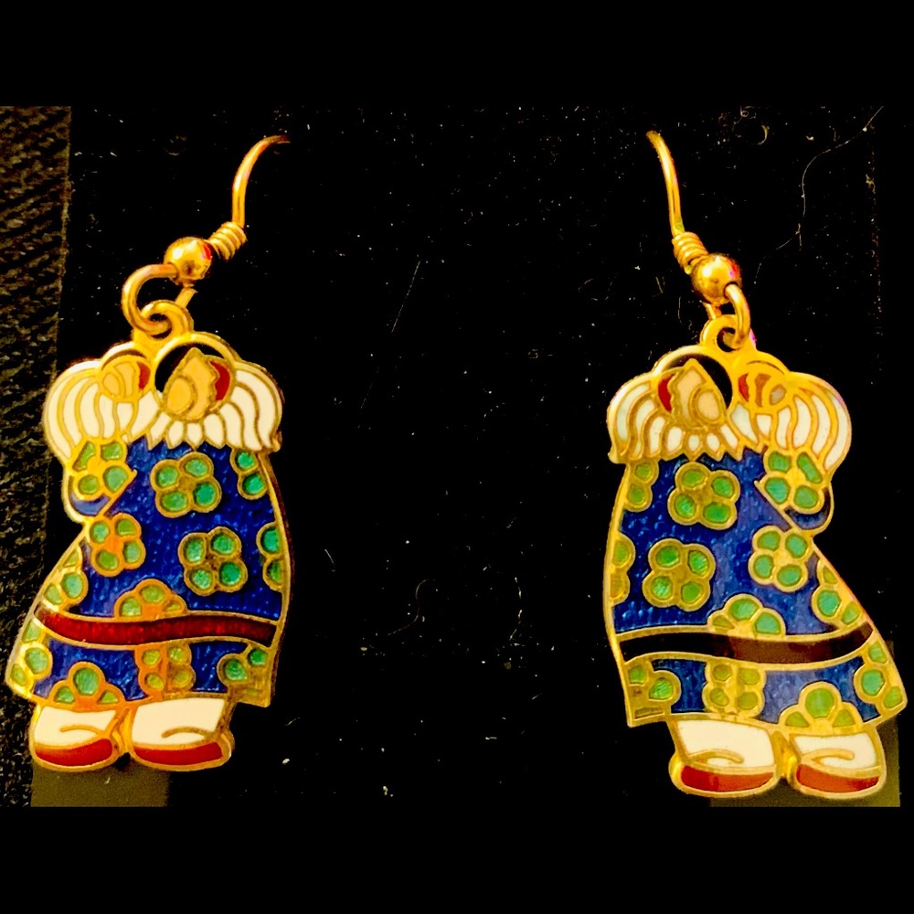 BARBARA LAVALLE VINTAGE INUIT ESKIMO PIERCED EARRINGS
